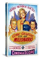 How to Marry a Millionaire, Betty Grable, Marilyn Monroe, Lauren Bacall, 1953-null-Stretched Canvas