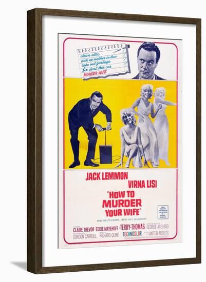 How to Murder Your Wife, Jack Lemmon, Virna Lisi, 1965-null-Framed Art Print