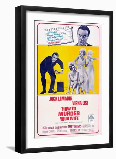 How to Murder Your Wife, Jack Lemmon, Virna Lisi, 1965-null-Framed Art Print