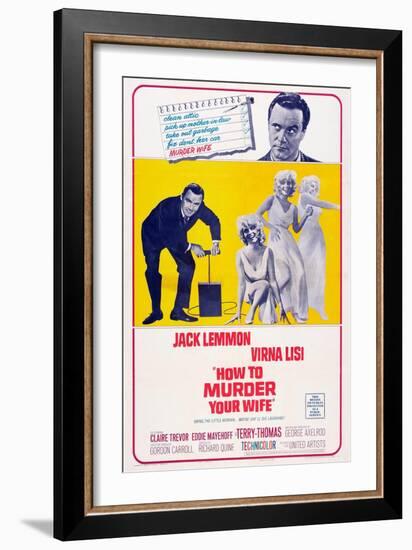 How to Murder Your Wife, Jack Lemmon, Virna Lisi, 1965-null-Framed Art Print