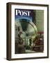 "How to Operate a Power Plant," Saturday Evening Post Cover, October 2, 1943-Russell Patterson-Framed Premium Giclee Print