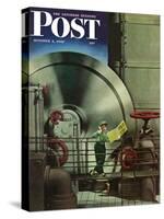 "How to Operate a Power Plant," Saturday Evening Post Cover, October 2, 1943-Russell Patterson-Stretched Canvas