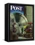 "How to Operate a Power Plant," Saturday Evening Post Cover, October 2, 1943-Russell Patterson-Framed Stretched Canvas