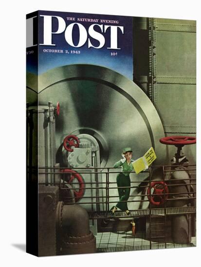 "How to Operate a Power Plant," Saturday Evening Post Cover, October 2, 1943-Russell Patterson-Stretched Canvas