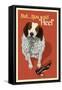 How to speak dog - Heel?-Lantern Press-Framed Stretched Canvas