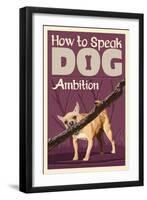 How to Speak Dog - Stick-Lantern Press-Framed Art Print