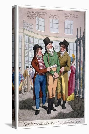 How to Stand at Ease, or a Lesson for the Volunteer Gazers, 1804-C Williams-Stretched Canvas