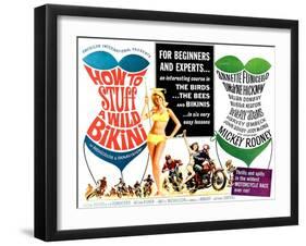 How to Stuff a Wild Bikini, half-sheet poster, 1965-null-Framed Art Print