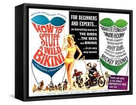 How to Stuff a Wild Bikini, half-sheet poster, 1965-null-Framed Stretched Canvas