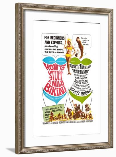 How to Stuff a Wild Bikini, Mary Hughes; Mickey Rooney, 1965-null-Framed Art Print