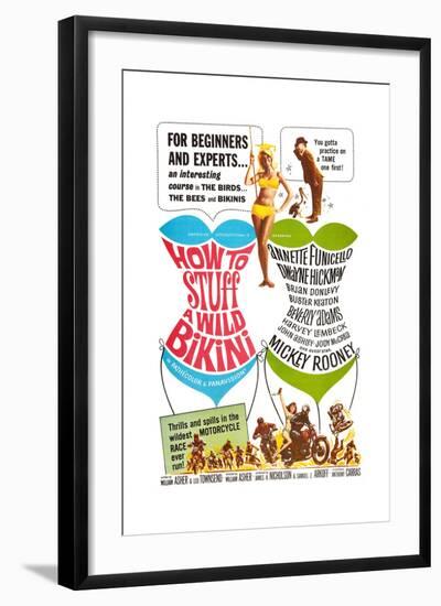 How to Stuff a Wild Bikini, Mary Hughes; Mickey Rooney, 1965-null-Framed Art Print