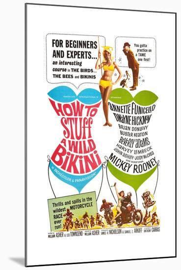 How to Stuff a Wild Bikini, Mary Hughes; Mickey Rooney, 1965-null-Mounted Art Print