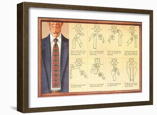 How to Tie a Four-In-Hand Knot-null-Framed Art Print