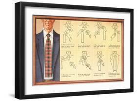 How to Tie a Four-In-Hand Knot-null-Framed Art Print