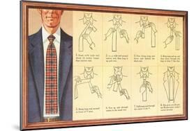 How to Tie a Four-In-Hand Knot-null-Mounted Art Print