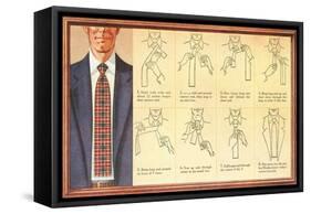 How to Tie a Four-In-Hand Knot-null-Framed Stretched Canvas