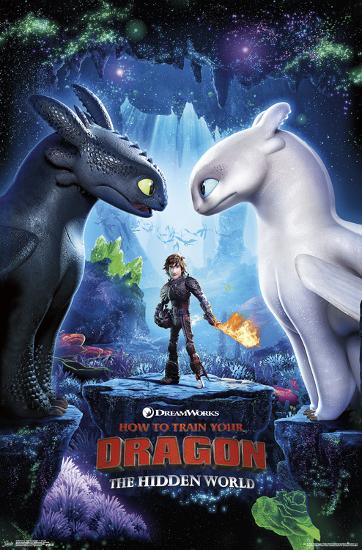 HOW TO TRAIN YOUR DRAGON 3 - KEY ART-null-Lamina Framed Poster