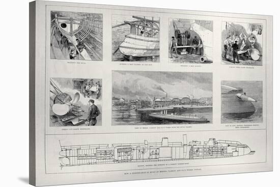 How Torpedo Boat is Built at Messrs. Yarrow and Co.'s Works, Poplar, 'The Illustrated London News'-null-Stretched Canvas