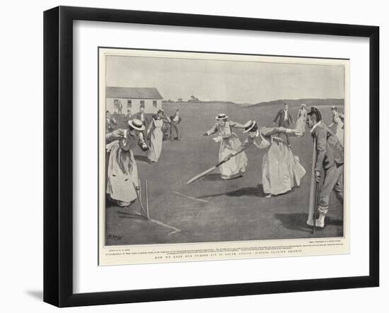 How We Keep Our Nurses Fit in South Africa, Sisters Playing Cricket-Henry Marriott Paget-Framed Giclee Print