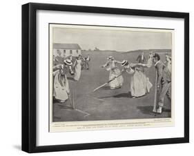 How We Keep Our Nurses Fit in South Africa, Sisters Playing Cricket-Henry Marriott Paget-Framed Giclee Print