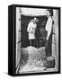 Howard Carter at the Entrance to Tutankhamun's Tomb, Luxor, Egypt, 1922-1923-null-Framed Stretched Canvas