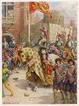 Sir Philip Sidney Jousts at Whitehall-Howard Davie-Stretched Canvas