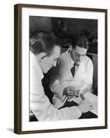 Howard Florey Working-null-Framed Photographic Print