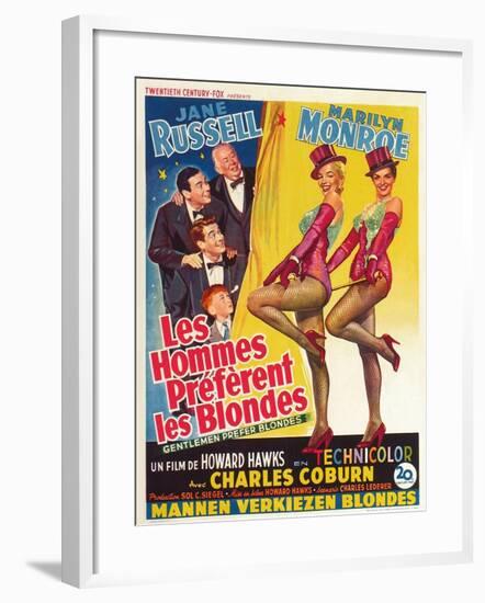 Howard Hawks' Gentlemen Prefer Blondes, 1953, "Gentlemen Prefer Blondes" Directed by Howard Hawks-null-Framed Giclee Print