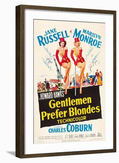 Howard Hawks' Gentlemen Prefer Blondes, 1953, "Gentlemen Prefer Blondes" Directed by Howard Hawks-null-Framed Premium Giclee Print