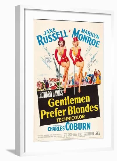 Howard Hawks' Gentlemen Prefer Blondes, 1953, "Gentlemen Prefer Blondes" Directed by Howard Hawks-null-Framed Giclee Print