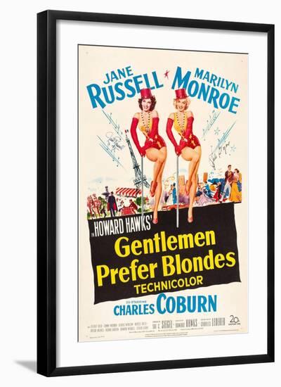 Howard Hawks' Gentlemen Prefer Blondes, 1953, "Gentlemen Prefer Blondes" Directed by Howard Hawks-null-Framed Giclee Print