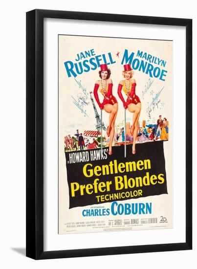 Howard Hawks' Gentlemen Prefer Blondes, 1953, "Gentlemen Prefer Blondes" Directed by Howard Hawks-null-Framed Premium Giclee Print