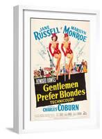 Howard Hawks' Gentlemen Prefer Blondes, 1953, "Gentlemen Prefer Blondes" Directed by Howard Hawks-null-Framed Premium Giclee Print