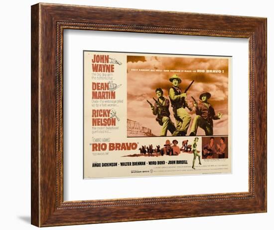 Howard Hawks' Rio Bravo, 1959, "Rio Bravo" Directed by Howard Hawks-null-Framed Giclee Print