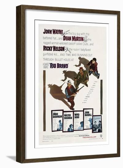 Howard Hawks' Rio Bravo, 1959, "Rio Bravo" Directed by Howard Hawks-null-Framed Giclee Print