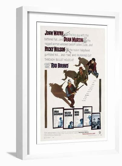 Howard Hawks' Rio Bravo, 1959, "Rio Bravo" Directed by Howard Hawks-null-Framed Giclee Print