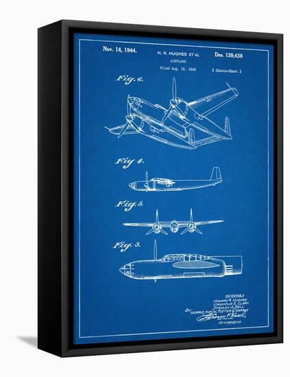 Howard Hughes Airplane Patent-null-Framed Stretched Canvas