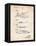 Howard Hughes Airplane Patent-Cole Borders-Framed Stretched Canvas