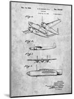 Howard Hughes Airplane Patent-Cole Borders-Mounted Art Print