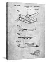 Howard Hughes Airplane Patent-Cole Borders-Stretched Canvas