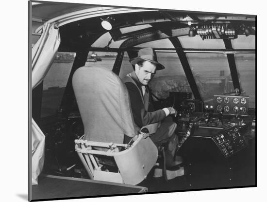 Howard Hughes in Spruce Goose Wooden Plane Photograph - Los Angeles, CA-Lantern Press-Mounted Art Print