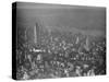 Howard Hughes Lockheed 14 Super Electra over New York City-null-Stretched Canvas