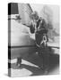 Howard Hughes Pilot Boarding Plane in Full Uniform Photograph - Newark, NJ-Lantern Press-Stretched Canvas
