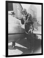 Howard Hughes Pilot Boarding Plane in Full Uniform Photograph - Newark, NJ-Lantern Press-Framed Art Print