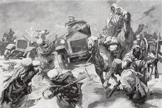 Horses Running the Gauntlet of the Guns, 1917-Howard K. Elcock-Art Print