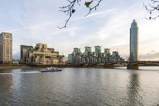 The Mi5 Building, St. George's Tower, Vauxhall Bridge and the River Thames, London, England-Howard Kingsnorth-Stretched Canvas