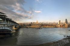 The River Thames and St. Paul's Cathedral Looking North from the South Bank, London, England-Howard Kingsnorth-Photographic Print