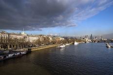 The River Thames Looking West from Waterloo Bridge, London, England, United Kingdom, Europe-Howard Kingsnorth-Framed Photographic Print