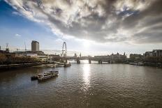 The River Thames Looking West from Waterloo Bridge, London, England, United Kingdom, Europe-Howard Kingsnorth-Stretched Canvas
