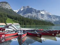 Boat Dock and Canoes for Rent on Emerald Lake, Yoho National Park,British Columbia-Howard Newcomb-Photographic Print